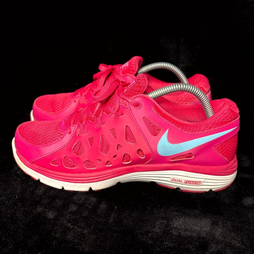 Nike Dual Fusion Run 2‎ 599564-602 Womens US 9.5 Running Shoes Pink Sneakers